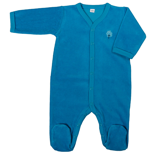 Eveil & Nature - Pyjama velours 12 mois  Coton bio Lagon