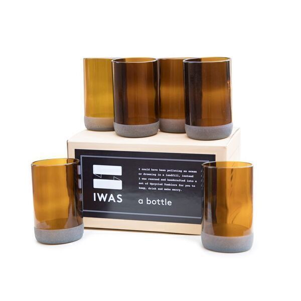IWAS - Grands verres à boire upcyclés (recyclés)