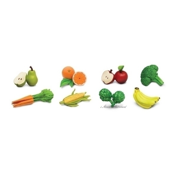 Safari - 8 figurines fruits et légumes