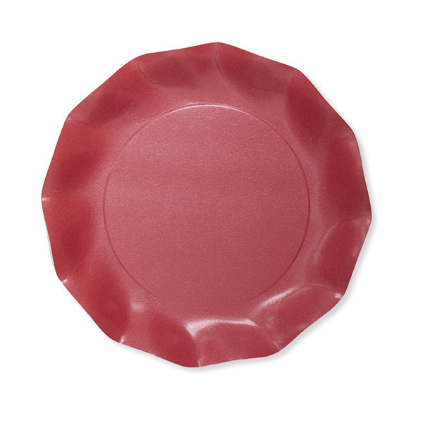 EXCLUSIVE TRADE - 8 Petites Assiettes Compostable Rouge