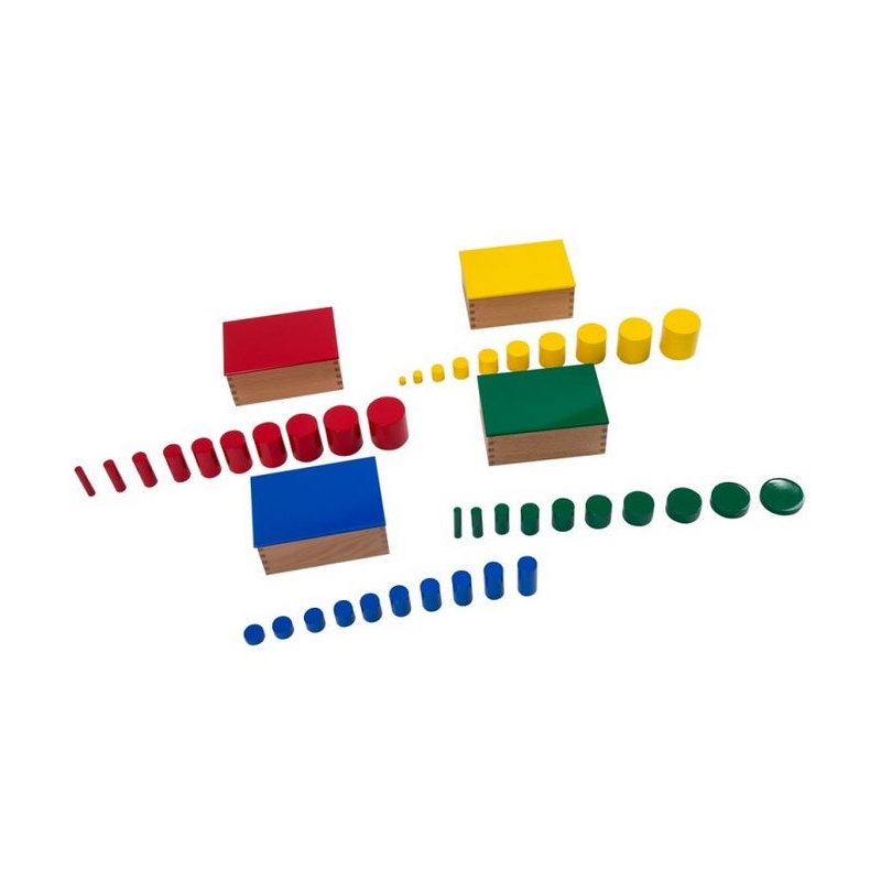 MontessoriSamuserAutrement - Cylindres colorés MontessoriSamuserAutrement - Cylindres colorés