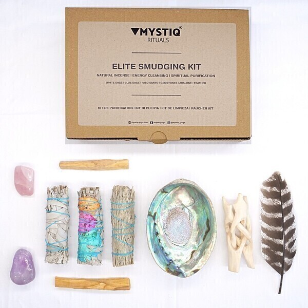 Mystiq Yoga - Kit de Purification ELITE - Sauge, Palo Santo - Encens