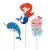 Cake Toppers Sirène Corail - Recyclable