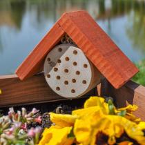 Nestbox - Hôtel à abeilles maçonnes rouges en pin massif