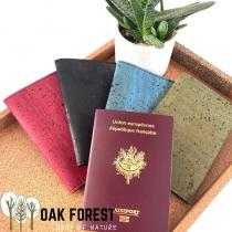 OAK Forest - Etui Passeport liege rouge - Protection passeport Vegan