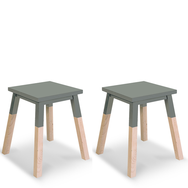Mon petit meuble français - 2 tabourets laques en bois Mon petit meuble français - 2 tabourets laques en bois