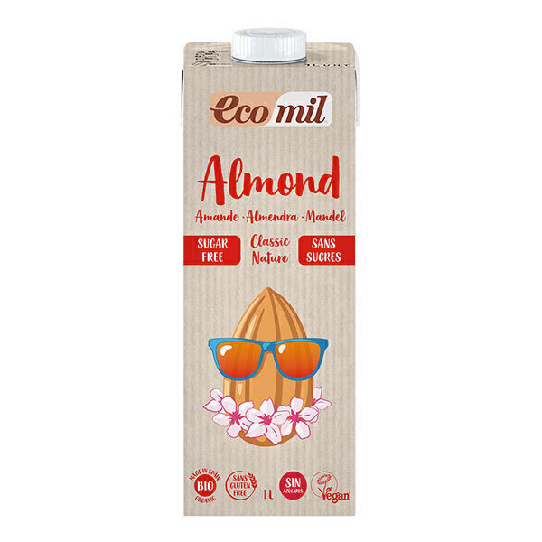 EcoMil - Lait d'amande Classic Nature sans sucres bio 1L