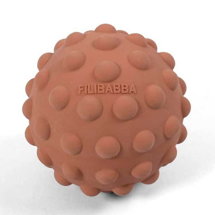 FILIBABBA - Balle sensorielle Pil en caoutchouc naturel Melon