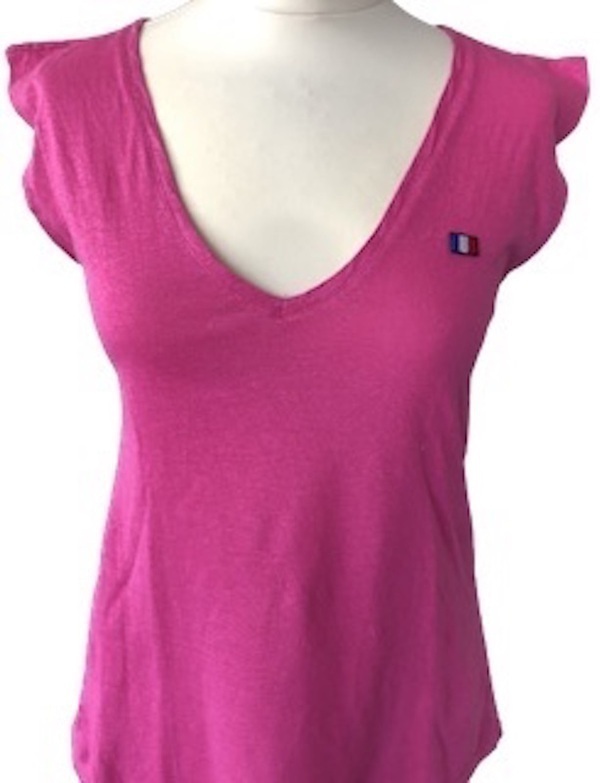Or’ganic par LC - Top PEPS Fabriqué en France, chanvre coton bio, Rose Indien L Or’ganic par LC - Top PEPS Fabriqué en France, chanvre coton bio, Rose Indien L