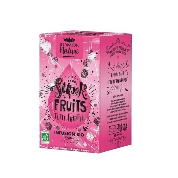 Romon Nature - Infusion Super fruits bio - 16 sachets Romon Nature - Infusion Super fruits bio - 16 sachets