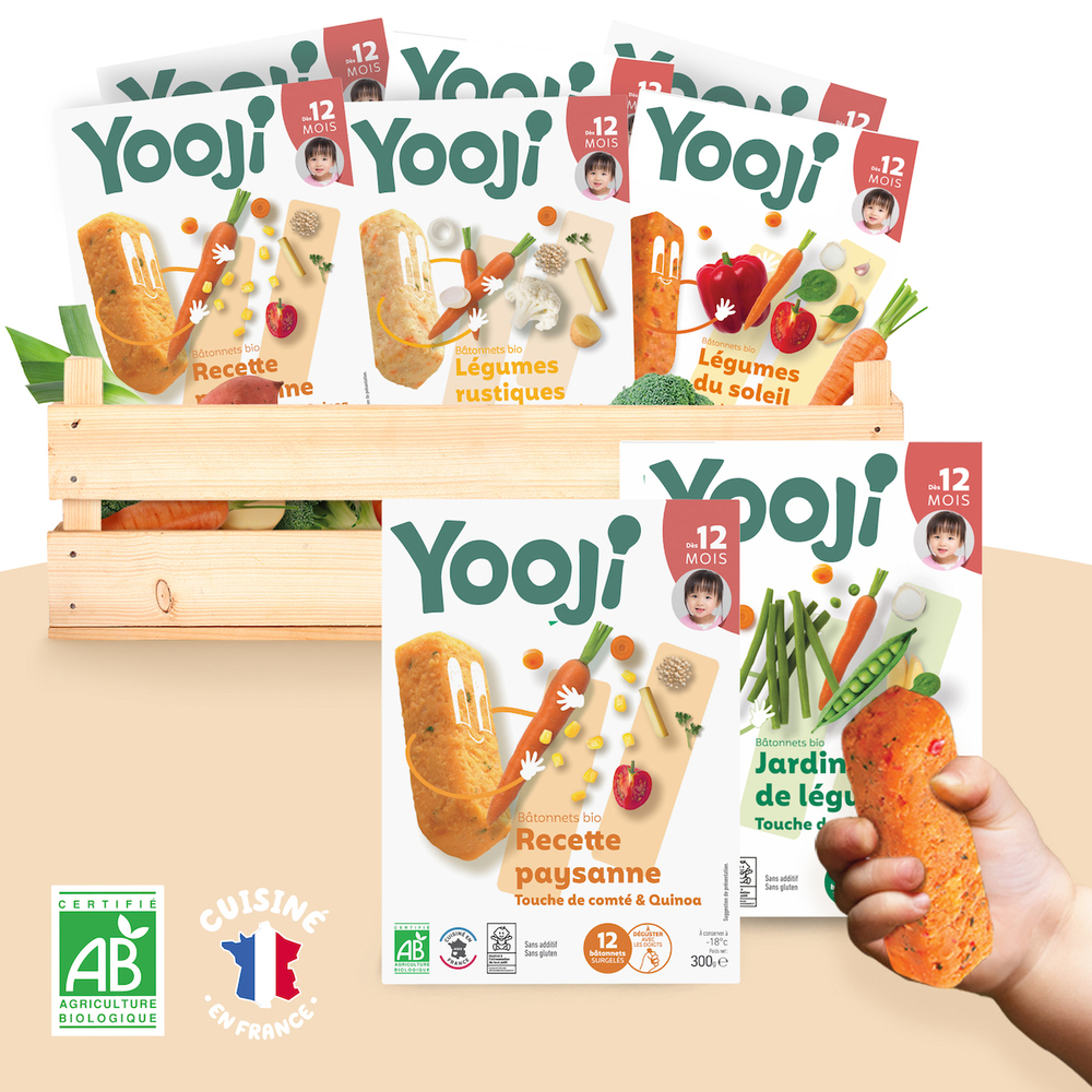 Yooji - Bâtonnets de légumes BIO à manger main - bébé 12 mois