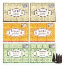 Goloka - Assortiment d'encens "Top 3 Goloka" 60 cônes / 3 parfums