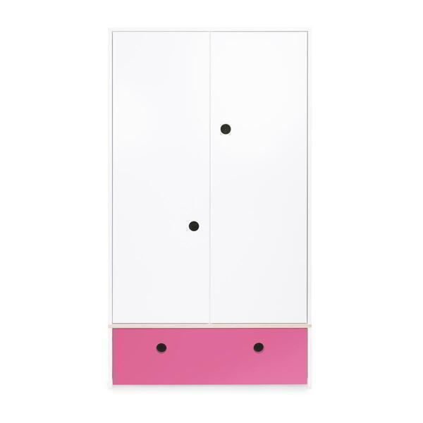 Wookids - Armoire 2 portes COLORFLEX façade tiroir pink Wookids - Armoire 2 portes COLORFLEX façade tiroir pink