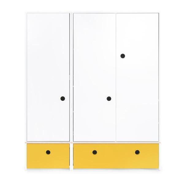 Wookids - Armoire 3 portes COLORFLEX façades tiroirs nectar yellow Wookids - Armoire 3 portes COLORFLEX façades tiroirs nectar yellow