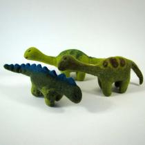PAPOOSE TOYS - Monde des Dinosaures en laine feutrée - 3 dinosaures moyens