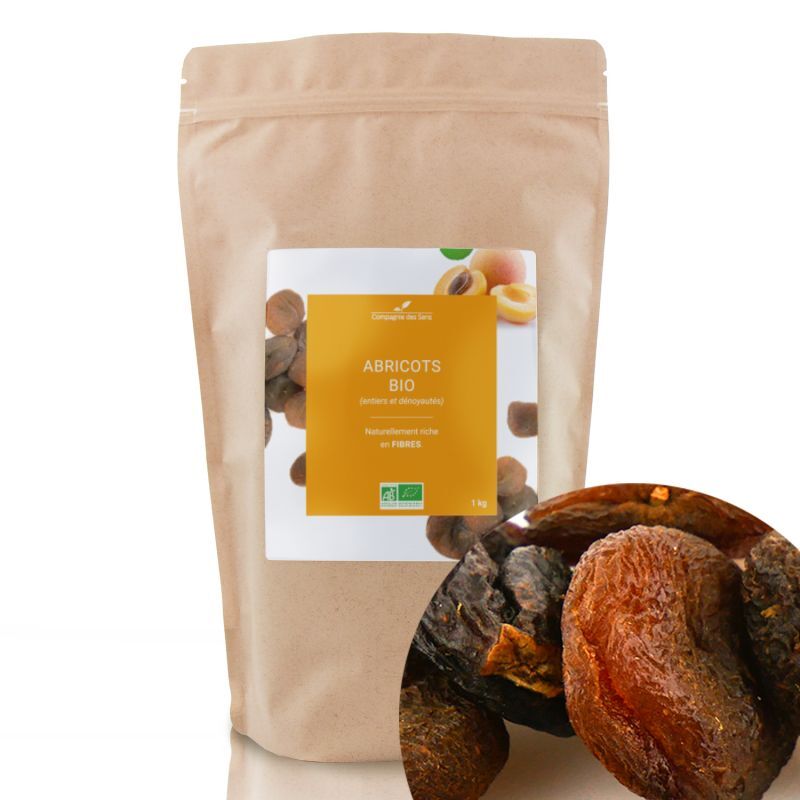 Compagnie des Sens - Abricots entiers BIO - Fruits séchés en vrac - 1kg