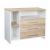 Commode avec plan à langer 3 tiroirs bois blanc et chêne clair