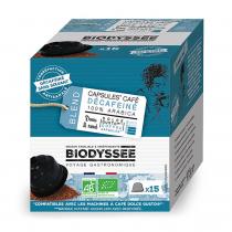Biodyssée - Café en capsule DOLCE GUSTO décaféiné 100% arabica doux x15 bio