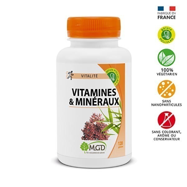 MGD - Vitamines + minéraux 120 gél.