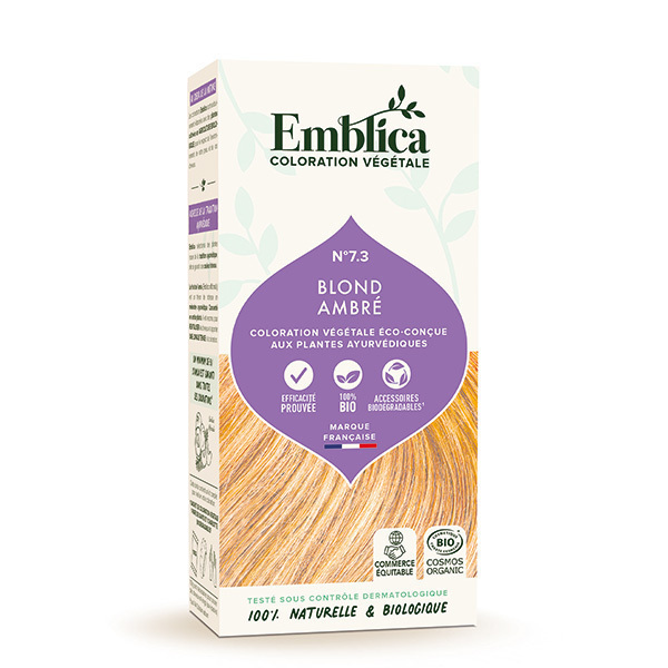 Emblica - Coloration végétale Blond ambré 7.3 100g