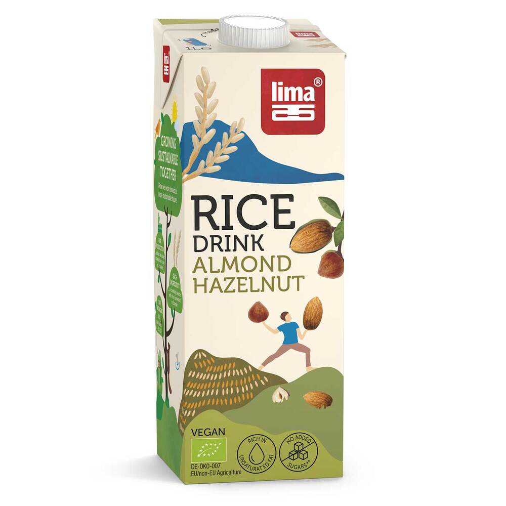 Lima - Boisson végétale riz noisette amande 1L