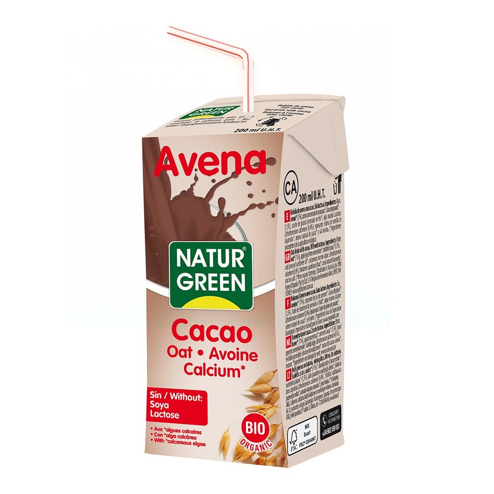 NaturGreen - Boisson Avoine-Cacao-Calcium 200ml Bio