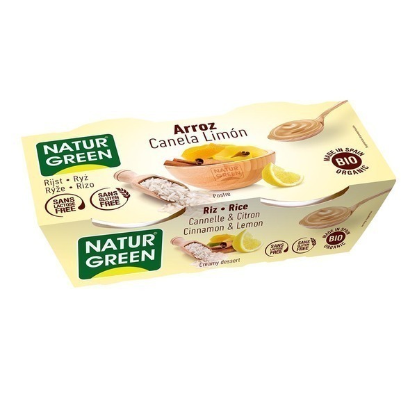 NaturGreen - Dessert Riz Cannelle-Citron 2x125g Bio