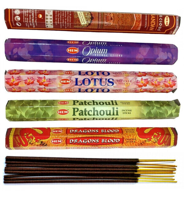 HEM - Assortiment d'encens Bouquet Top 5 HEM. Lot de 100 bâtonnets 5 HEM - Assortiment d'encens Bouquet Top 5 HEM. Lot de 100 bâtonnets 5