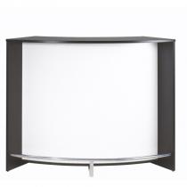Simmob - Meuble Bar Comptoir d'Accueil Noir 135 cm - Blanc