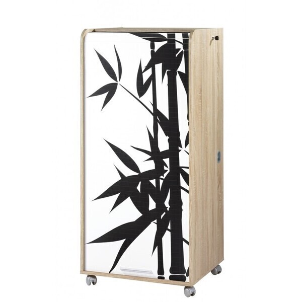 Simmob - Armoire Informatique Mobile Chêne - Bambous 912 Simmob - Armoire Informatique Mobile Chêne - Bambous 912