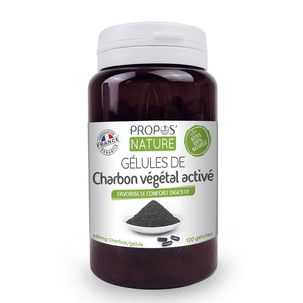 Propos’Nature - Gélules de Charbon végétal activé (120 gélules) E