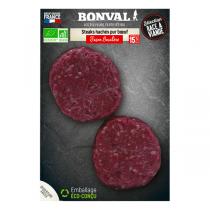 Bonval - Steak haché pur boeuf façon bouchère 2x125g
