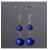Boucles d'oreilles pendantes 2 boules Lapis Lazuli