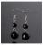 Boucles d'oreilles pendantes 2 boules Agate noire / Onyx naturel