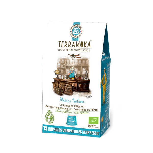 Terramoka - Nelson x15 Capsules Biodégradables type Nespresso® Terramoka - Nelson x15 Capsules Biodégradables type Nespresso®