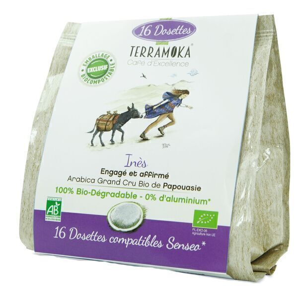 Terramoka - Café Bio x16 dosettes Senseo® Inès - 100% Arabica de Papouasie Terramoka - Café Bio x16 dosettes Senseo® Inès - 100% Arabica de Papouasie