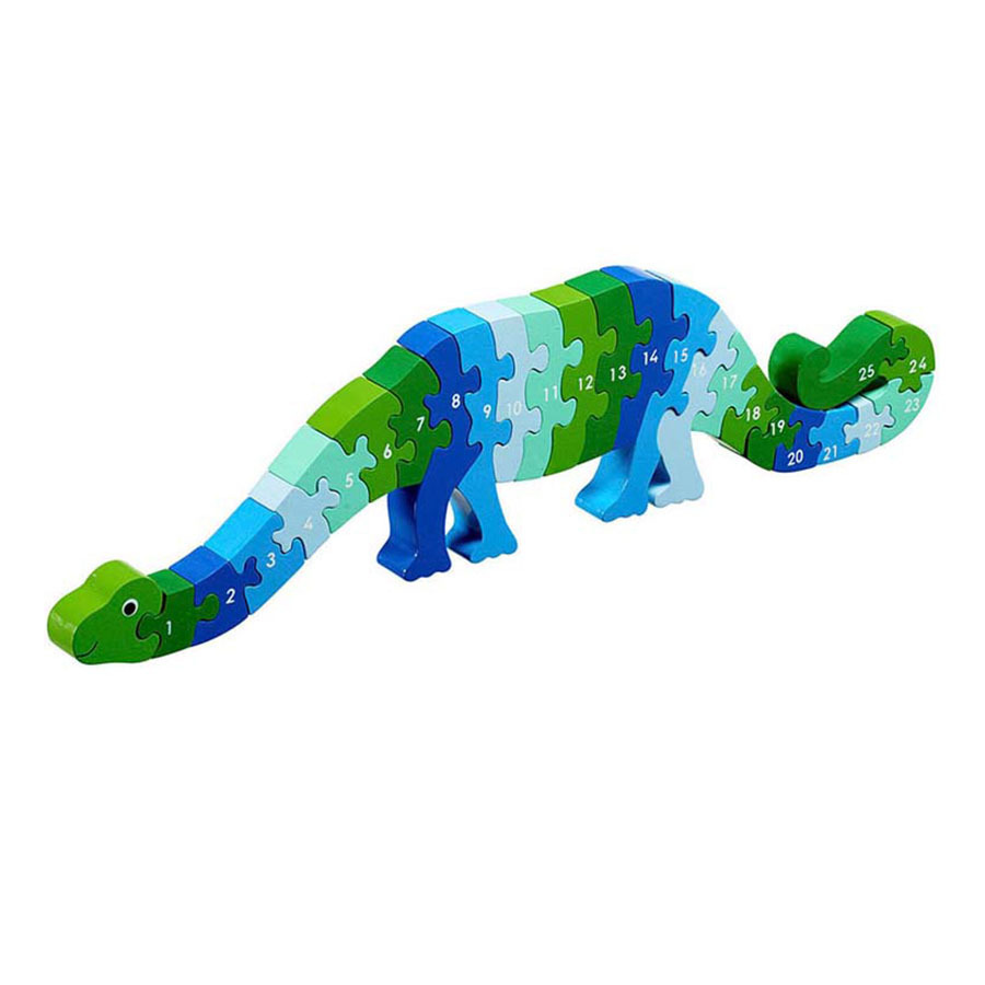 LANKA KADE - Puzzle en bois Chiffres 1-25 Dinosaure