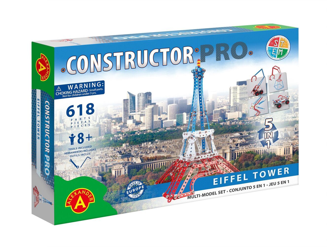 Alexander Toys - Constructor Pro - Tour Eiffel 5 en 1