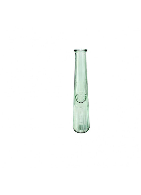 Créations Léonie’s France - Vase verre recyclé rétro strié 32cm