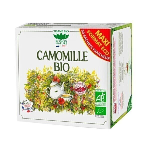 Romon Nature - Tisane Camomille France bio - 50 sachets
