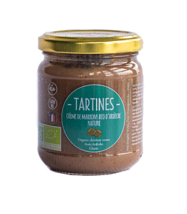 Tartines & Oléa - Crème de marrons bio d'Ardèche NATURE (250g)