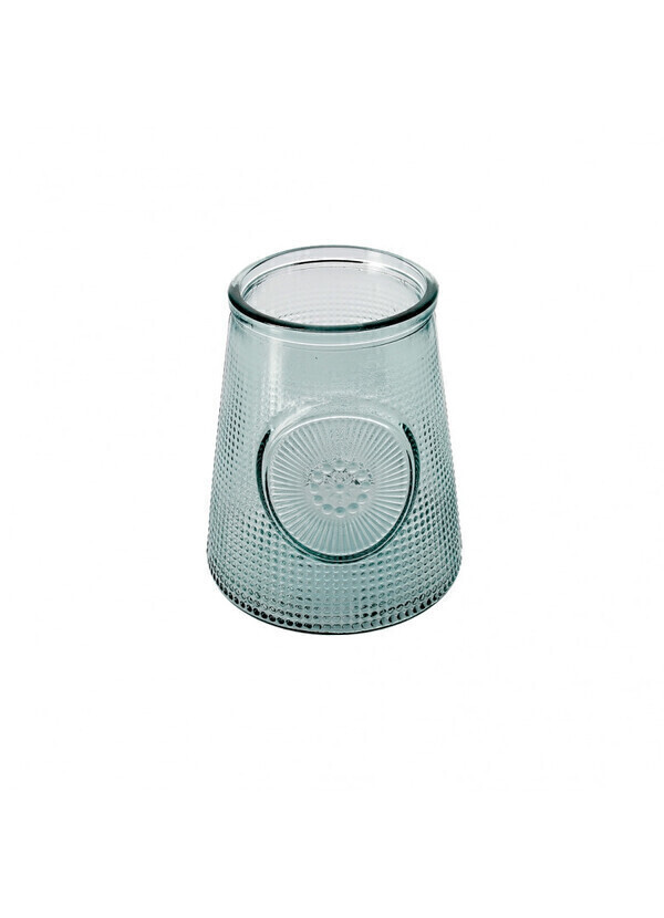 Créations Léonie’s France - Vase verre recyclé rétro picots 19cm