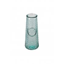 Créations Léonie’s France - Vase verre recyclé rétro picots 16,5cm