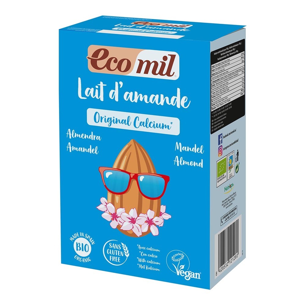 EcoMil - Lait Amandes-Calcium Instantané 800g Bio