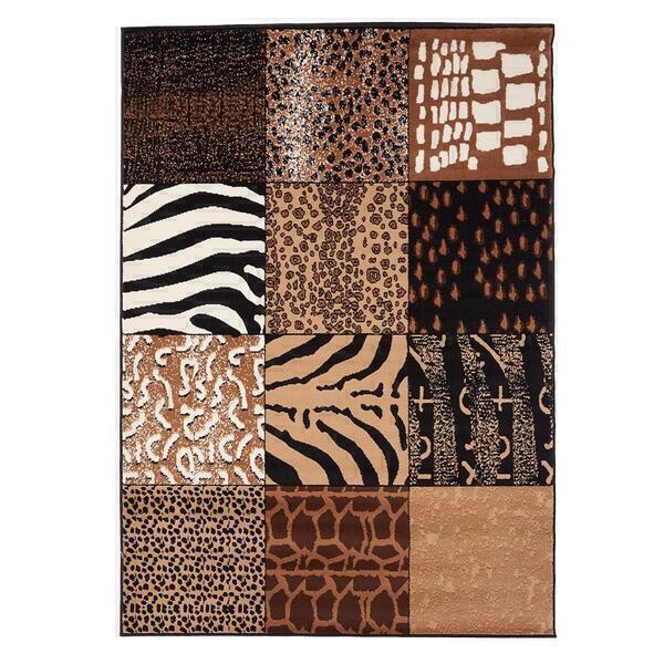 Tapis Design Et Moderne Af Patchwork Savane Beige 1x170 Un Amour De Tapis