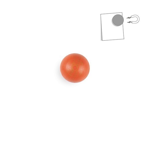 tout simplement, - boule magnétique en bois - orange