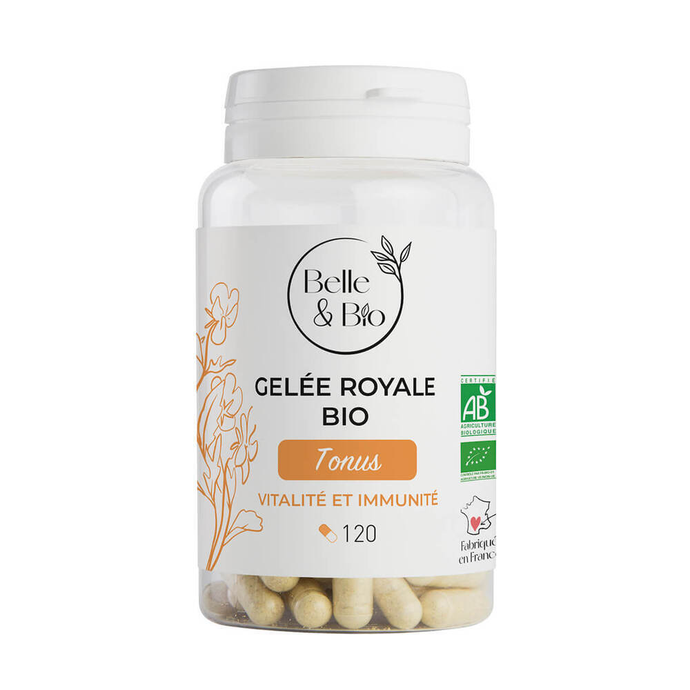 Belle & Bio - Gelée Royale Bio - 120 Gélules - Certifié AB par Ecocert