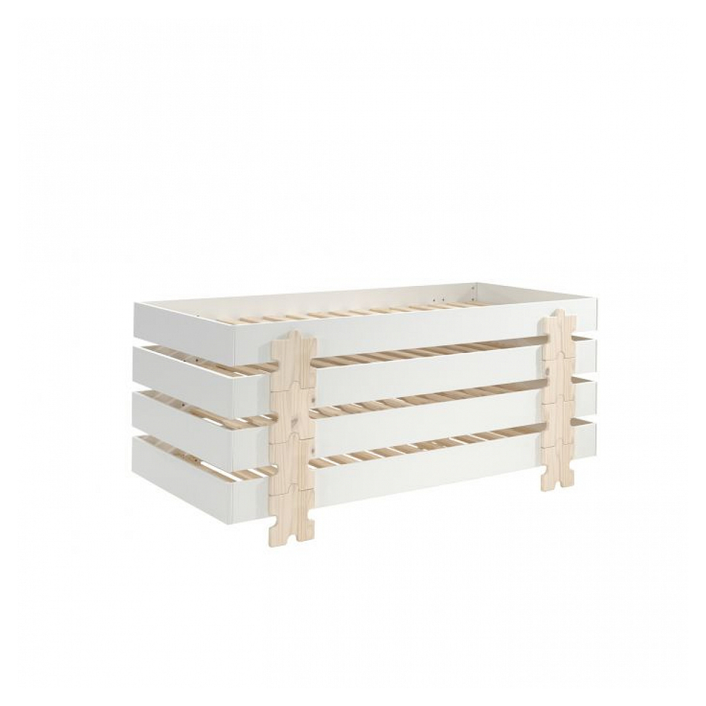 Vipack - 4 Lits Modulo Puzzle Blancs Empilables 90x200 L 203,6 x Lg 93,8 Vipack - 4 Lits Modulo Puzzle Blancs Empilables 90x200 L 203,6 x Lg 93,8