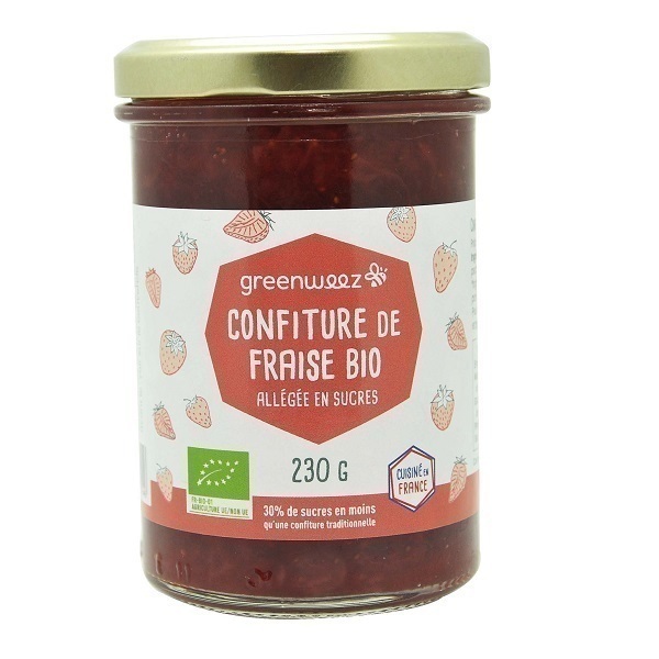 Greenweez - Confiture fraises bio 65% 230g