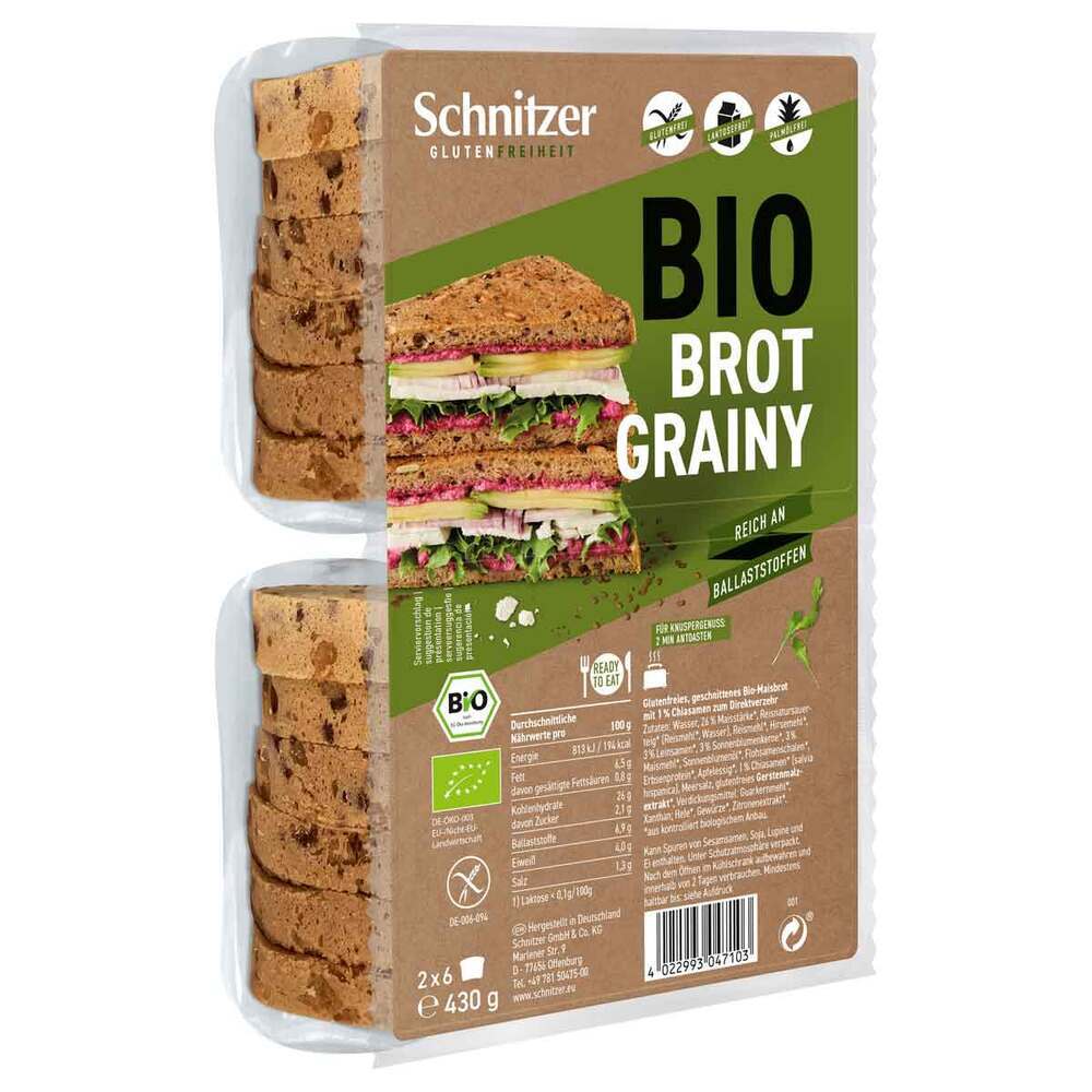 Schnitzer - Pain de mie aux graines Bread'n Toast Grainy 430g